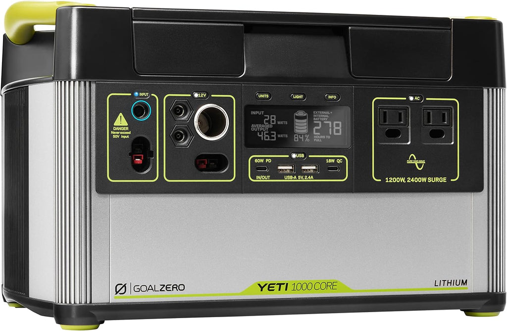 Portable Power Station, 1000 W, Solar-Powered Generator G40703