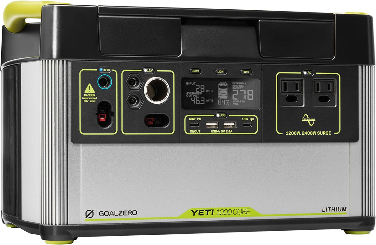 Portable Power Station, 1000 W, Solar-Powered Generator G40703
