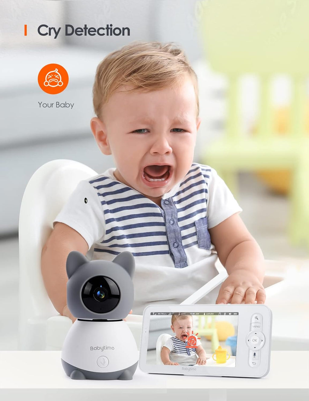 Video Baby Monitor with 1080P Camera, Night Vision, Two-Way Audio N2703