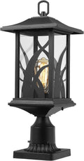 Sand Textured Black Cast Aluminum Outdoor Post Lights Y683199