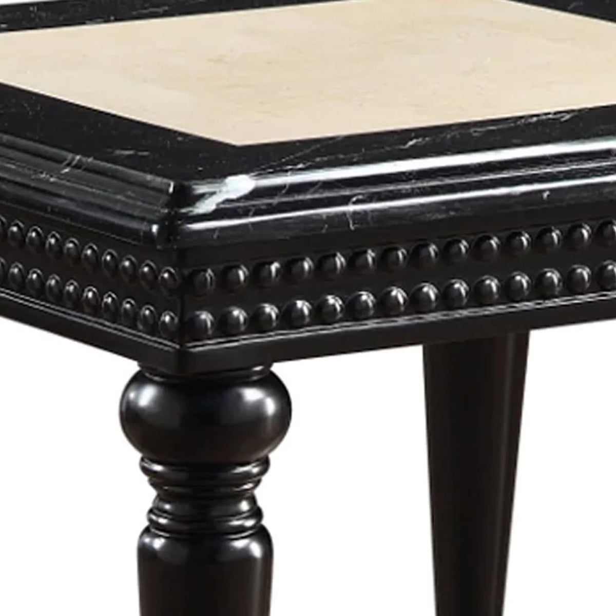 28 Inch Square End Table Marble Top S1337