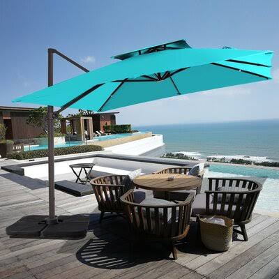 Square Cantilever Umbrella Peacock Blue I75472