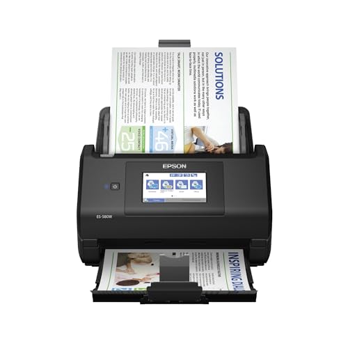 Wireless Color Duplex Desktop Document Scanner with 100-sheet Auto Document Feeder and 4.3" Touchscreen S35287