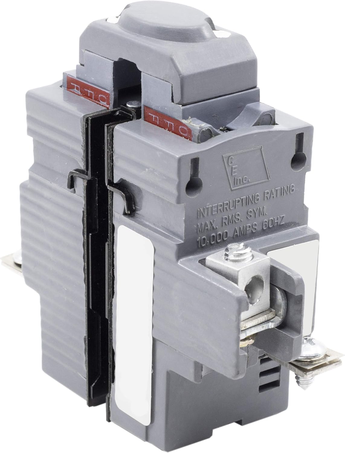 Two Pole 15 Amp Circuit Breaker, Grey, Pack of 2 Q5296