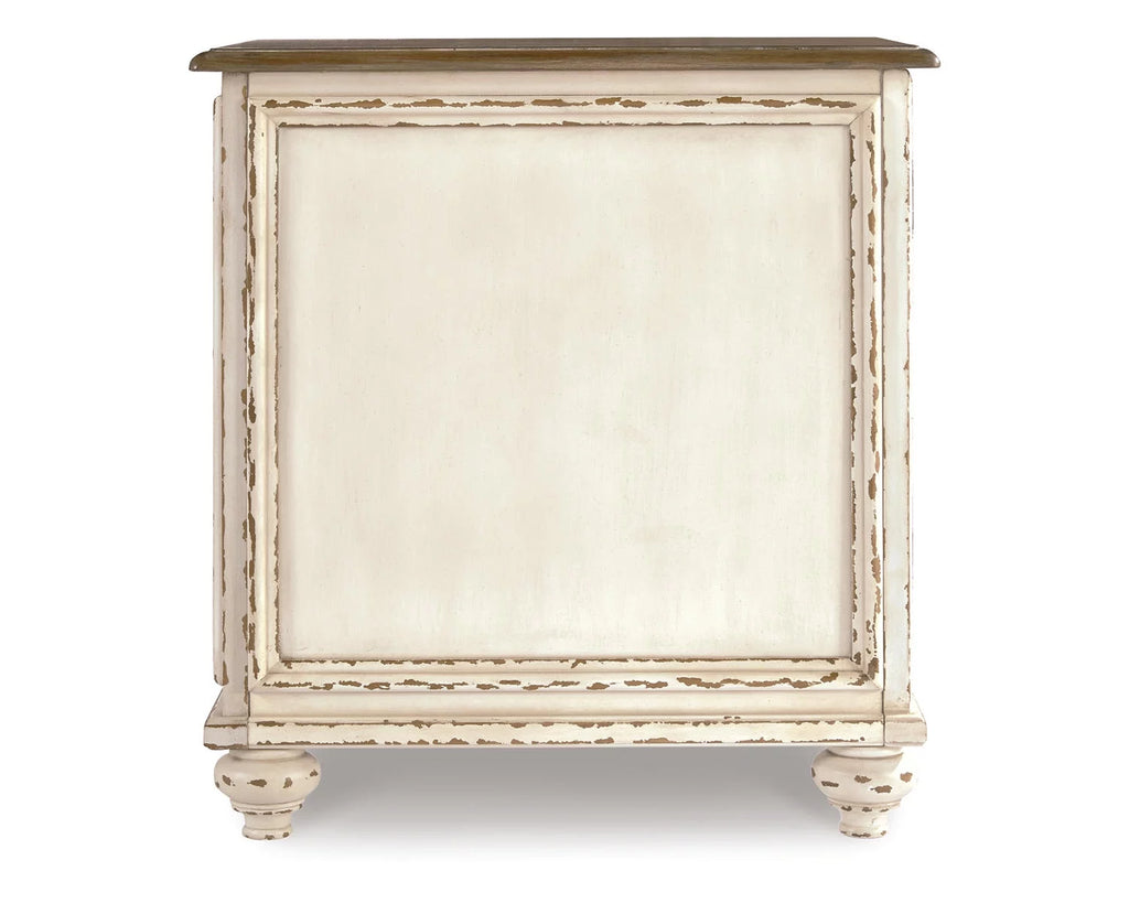Chairside End Table White/Brown N125