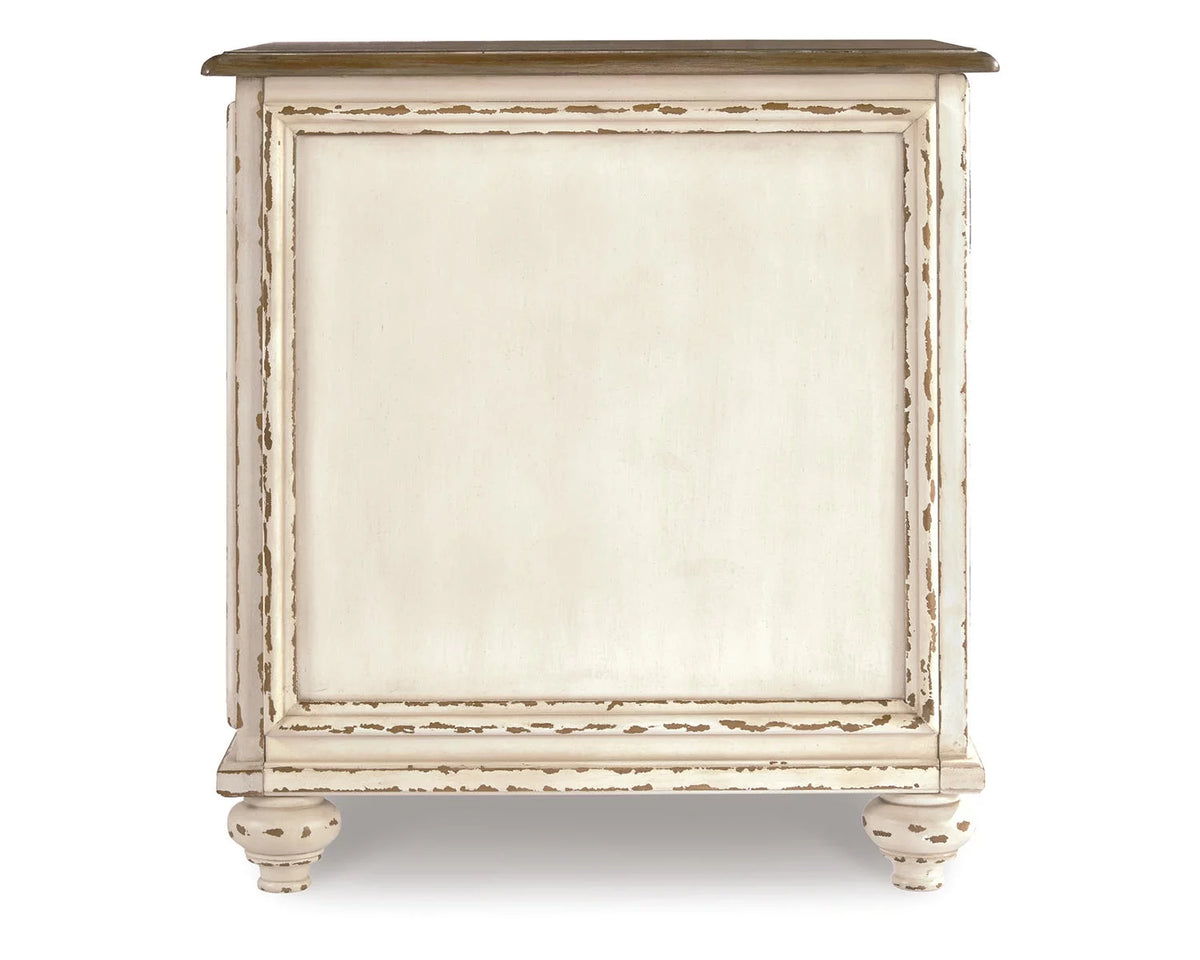 Chairside End Table White/Brown N125