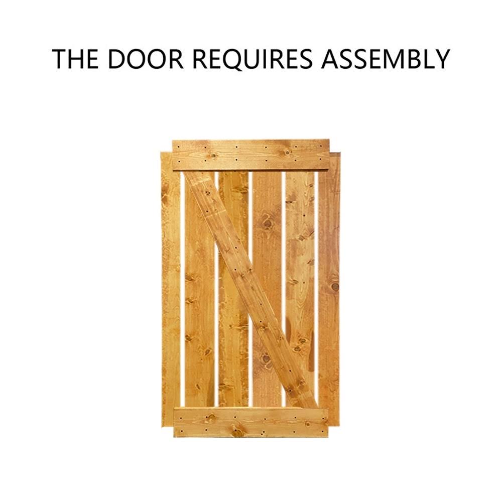 Stained Z Bar Double Barn Door with Hardware Kit V55289