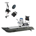 10.2ft Inflatable Pontoon Boat with Remote Trolling Motor and Foot Control Y265736