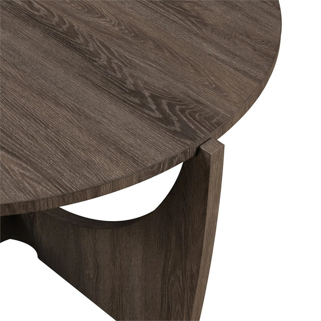 35" Round Wood Coffee Table A78858