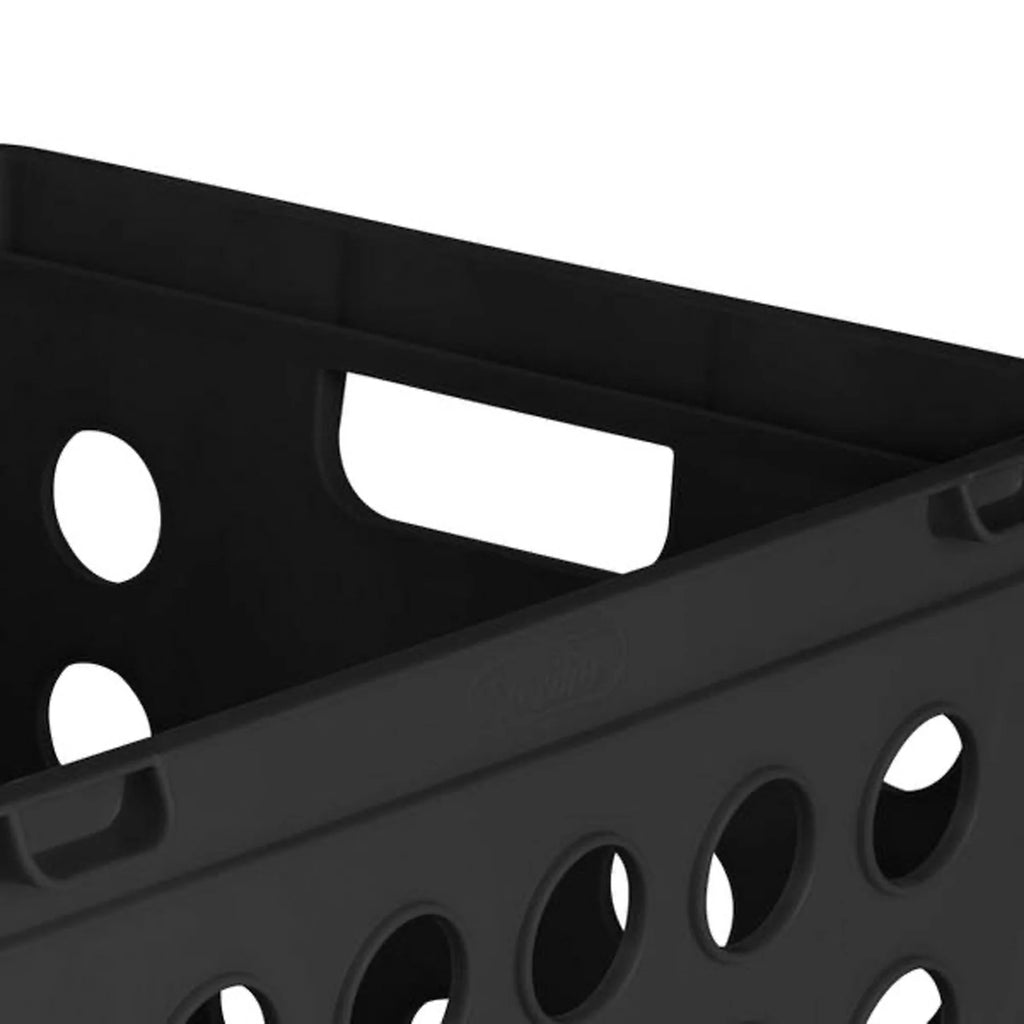 Stackable Storage Crate Organizer Bins with Handles, 6 Pack W792594