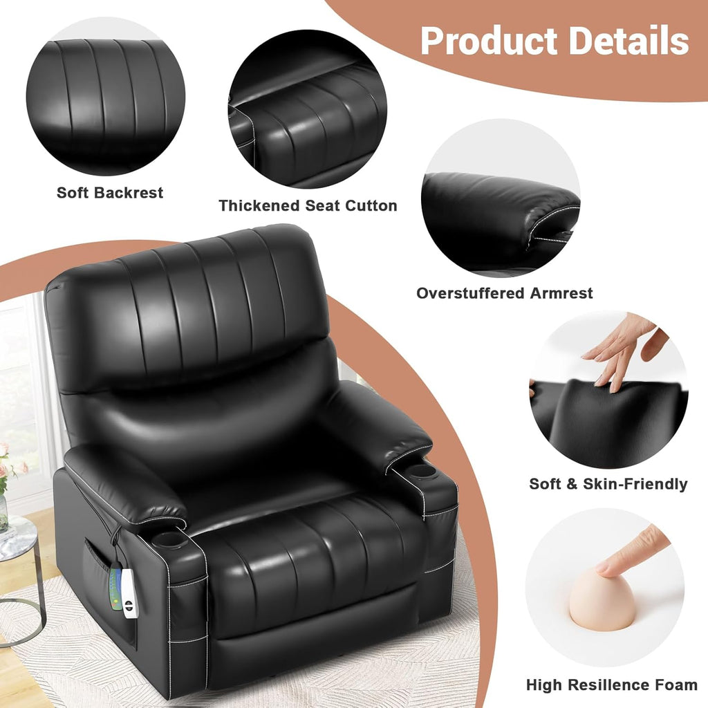 Oversized Power Lift Recliner Chair with Heat and Massage Z585150