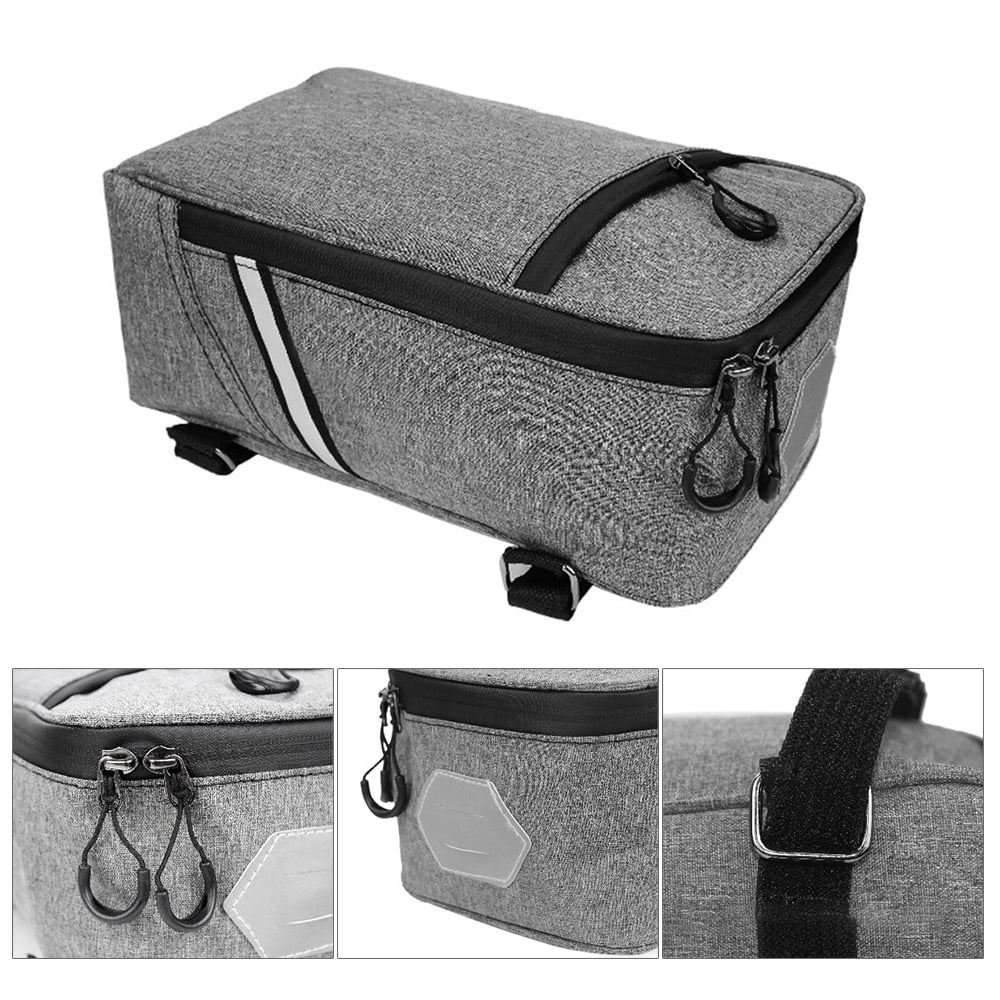 Water Resistant Canvas Bike Rear Seat Bag, 5L Capacity O78785