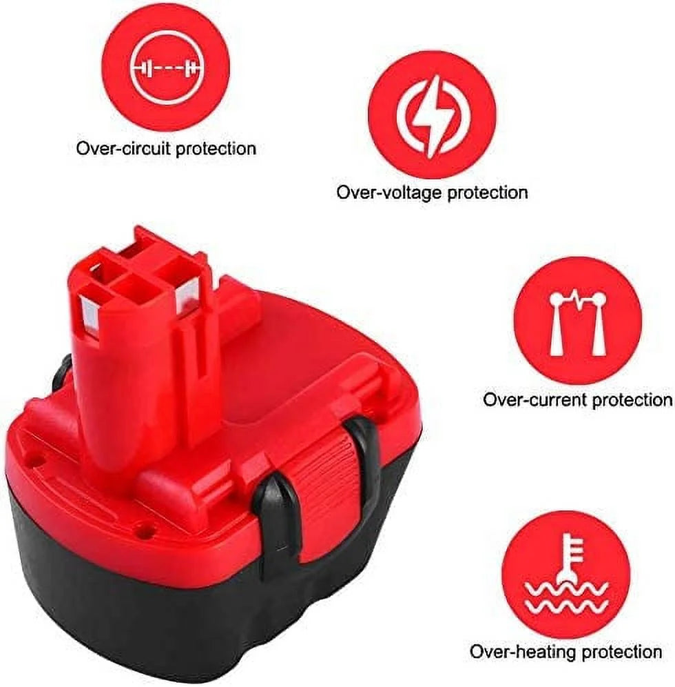 2 Pack 12V 3.0Ah Ni-MH Cordless Power Tool Battery O826
