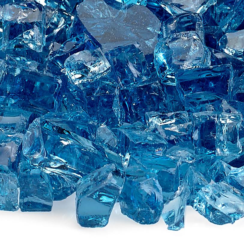 1/2x22 Pacific Blue Fire Glass 10 lb Jar Q518267