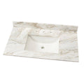 Marble Single Sink Vanity Top with White Sink H402378