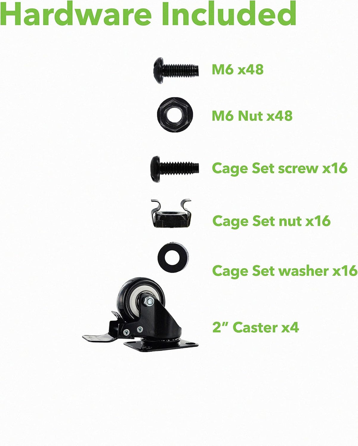 22U 4-Post Open Frame Server Network Rack with Casters Black W718