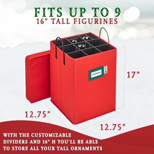Storage Box for Nutcrackers and Figurines with Adjustable Dividers Q28449