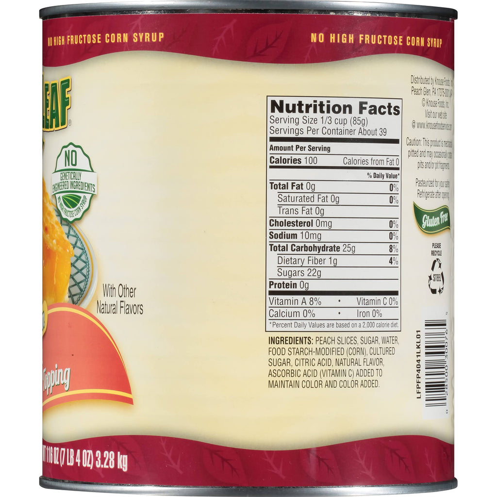 #10 Can Non-GMO Peach Pie Filling - 3/Case P189058
