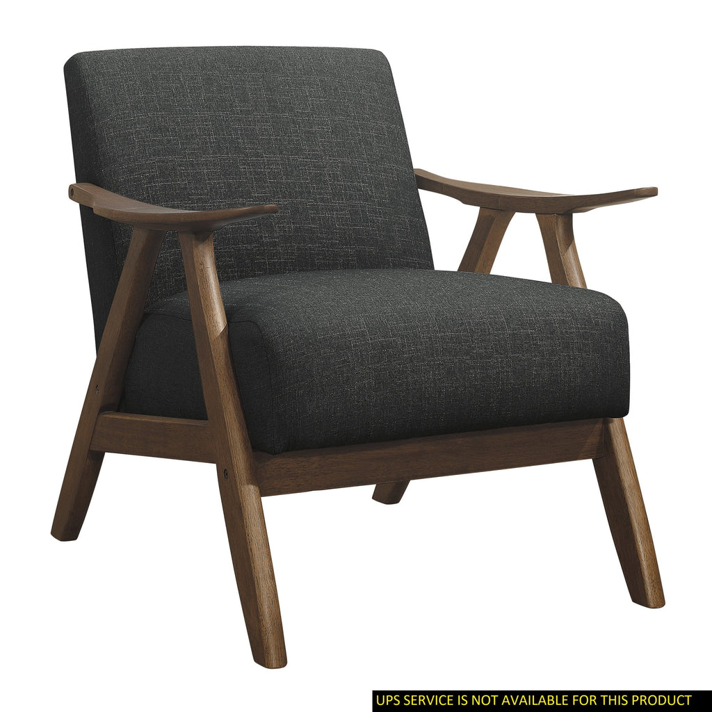 Dark Gray Fabric Upholstered Accent Chair R175