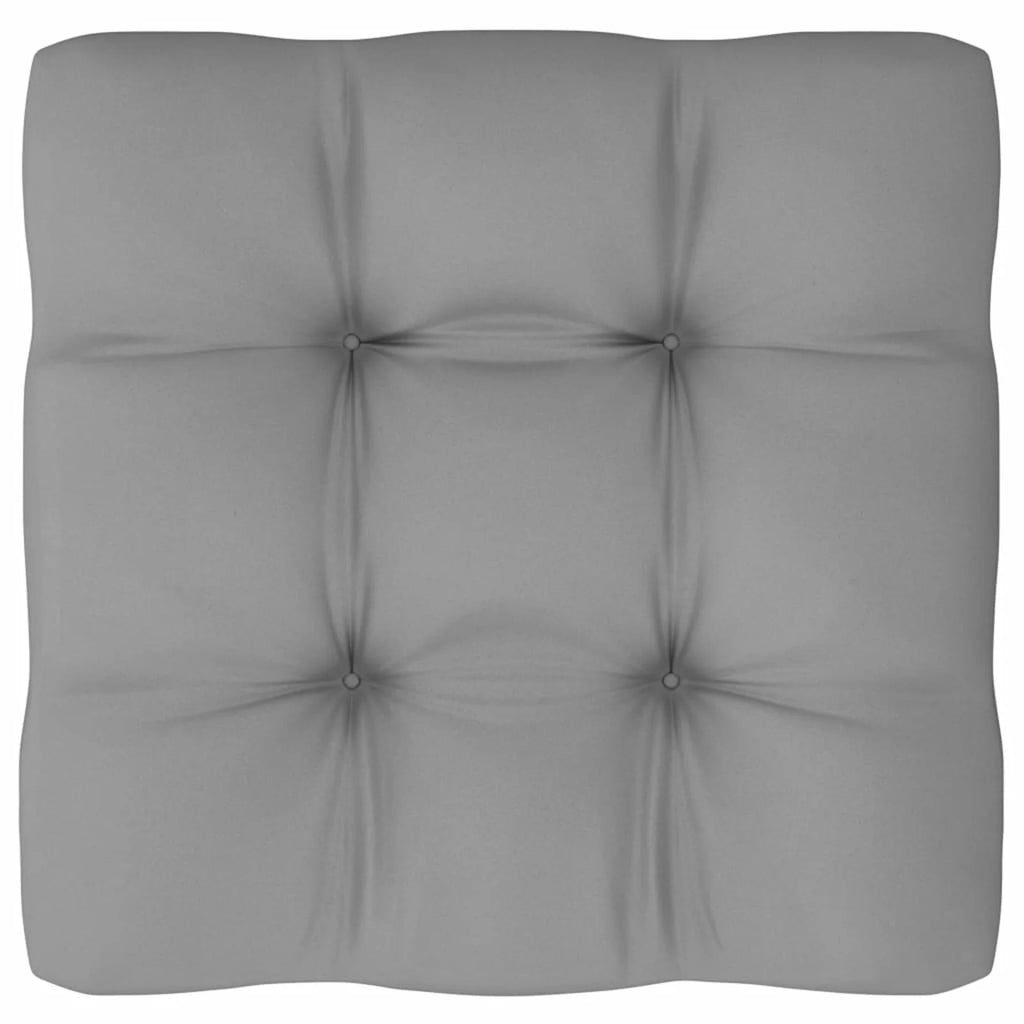 11 Piece Patio Lounge Set with Gray Cushion Pinewood Sectional Outdoor Furniture Set L26996