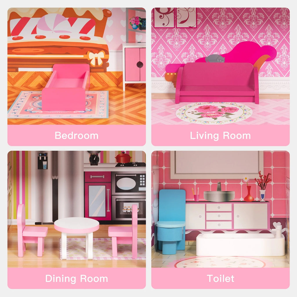 Wooden Dollhouse H1126