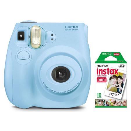 Light Blue Instax Mini 7S Instant Camera with 10-Pack Film X8754