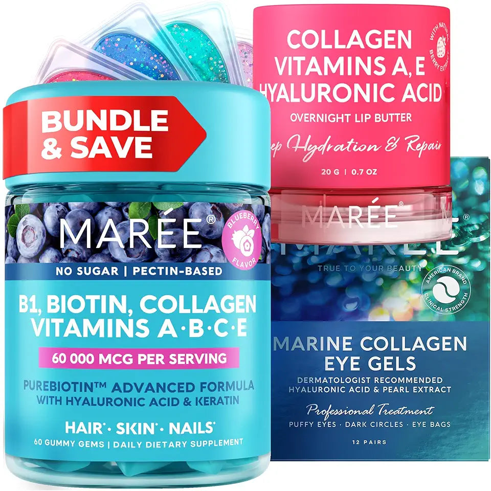 Vitamin B1 Gummies, Lip Mask, Under Eye Gels U847
