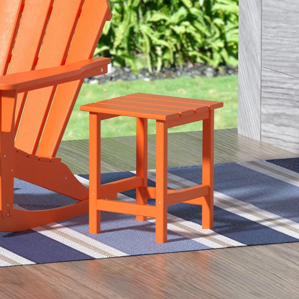 Black Plastic Adirondack Outdoor Side Table O897758