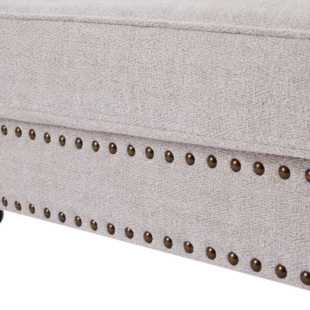 3 Seater Chenille Upholstered Sofa with Pillows O1991