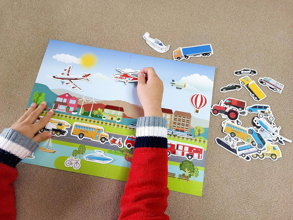 Magnetic Portable Playboard Vehicles (39 Pcs) U61101