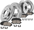 330 mm Front + 348 mm Rear 6 Lug Rotors + Ceramic Brake Pads + Clips G579