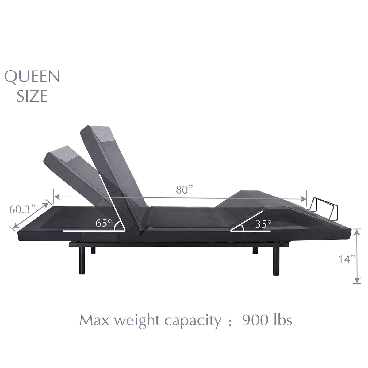 Queen Size Adjustable Bed with Wireless Remote F24357