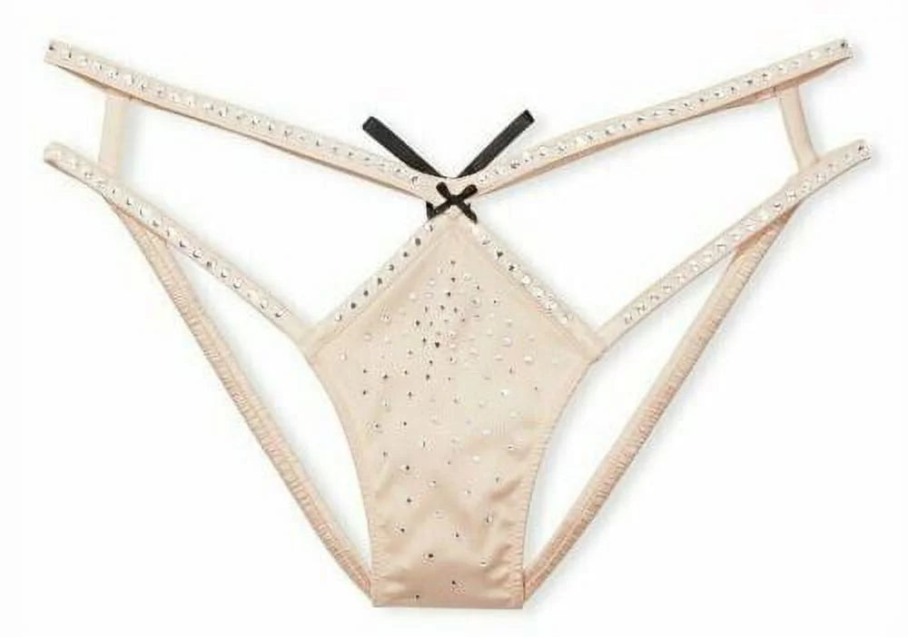 Satin Rhinestones Cheeky Panty O9973