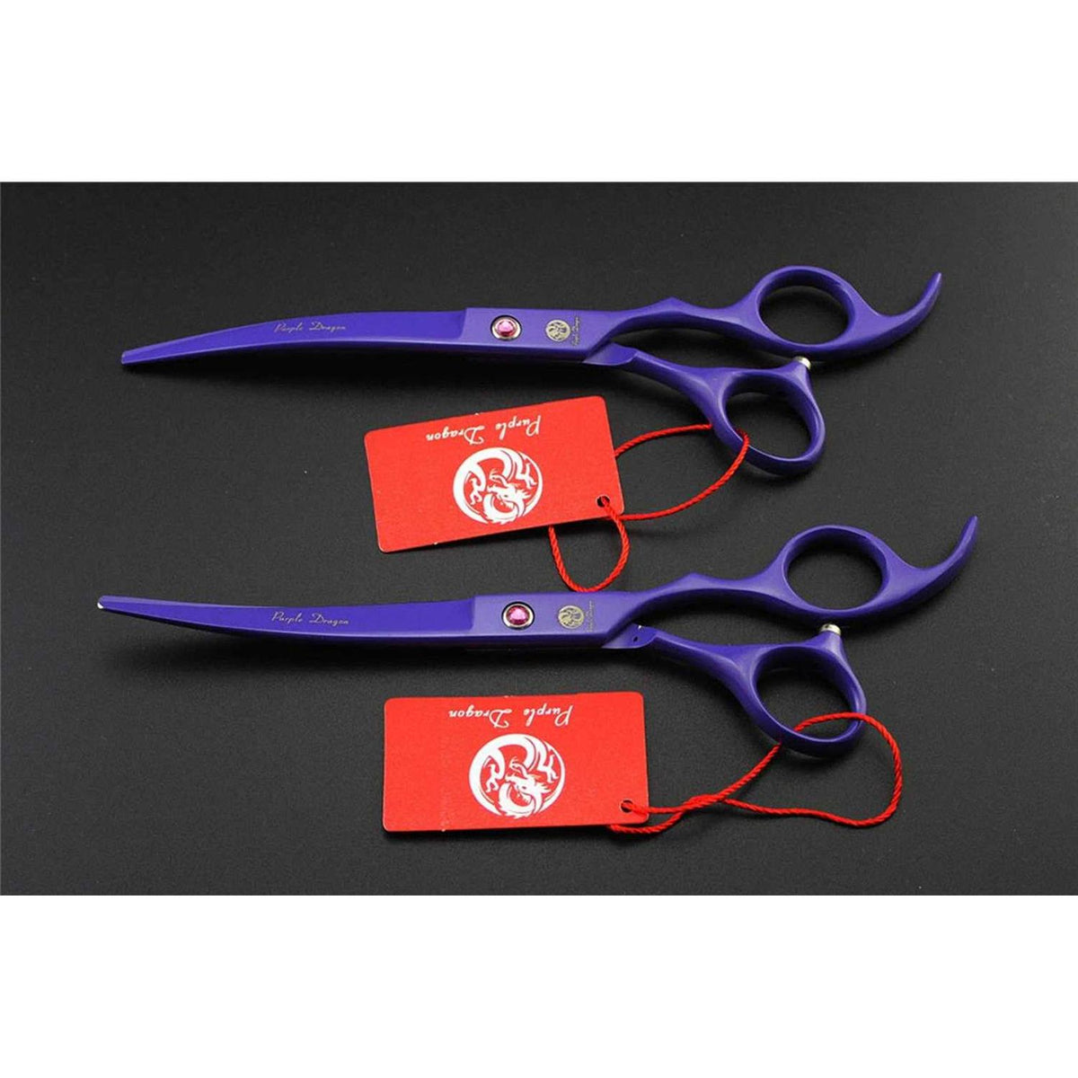 7.0 inch 4PCS Pet Grooming Scissors Kit Steel Straight Curved Thinning Blade Q14892