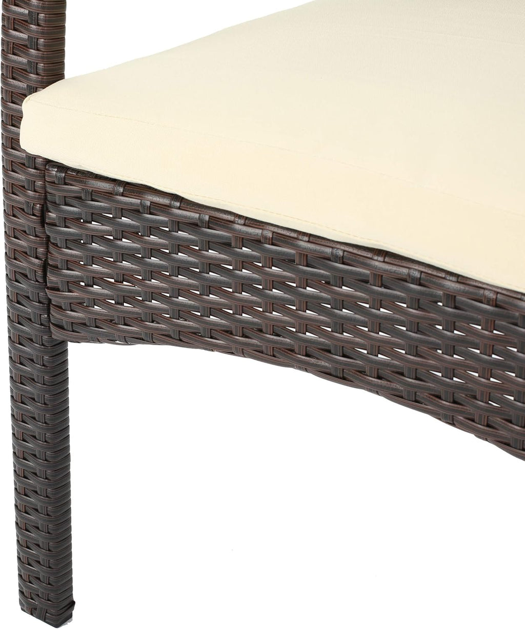 Multibrown Outdoor Wicker Dining Chairs, 2-Pcs Set I3954