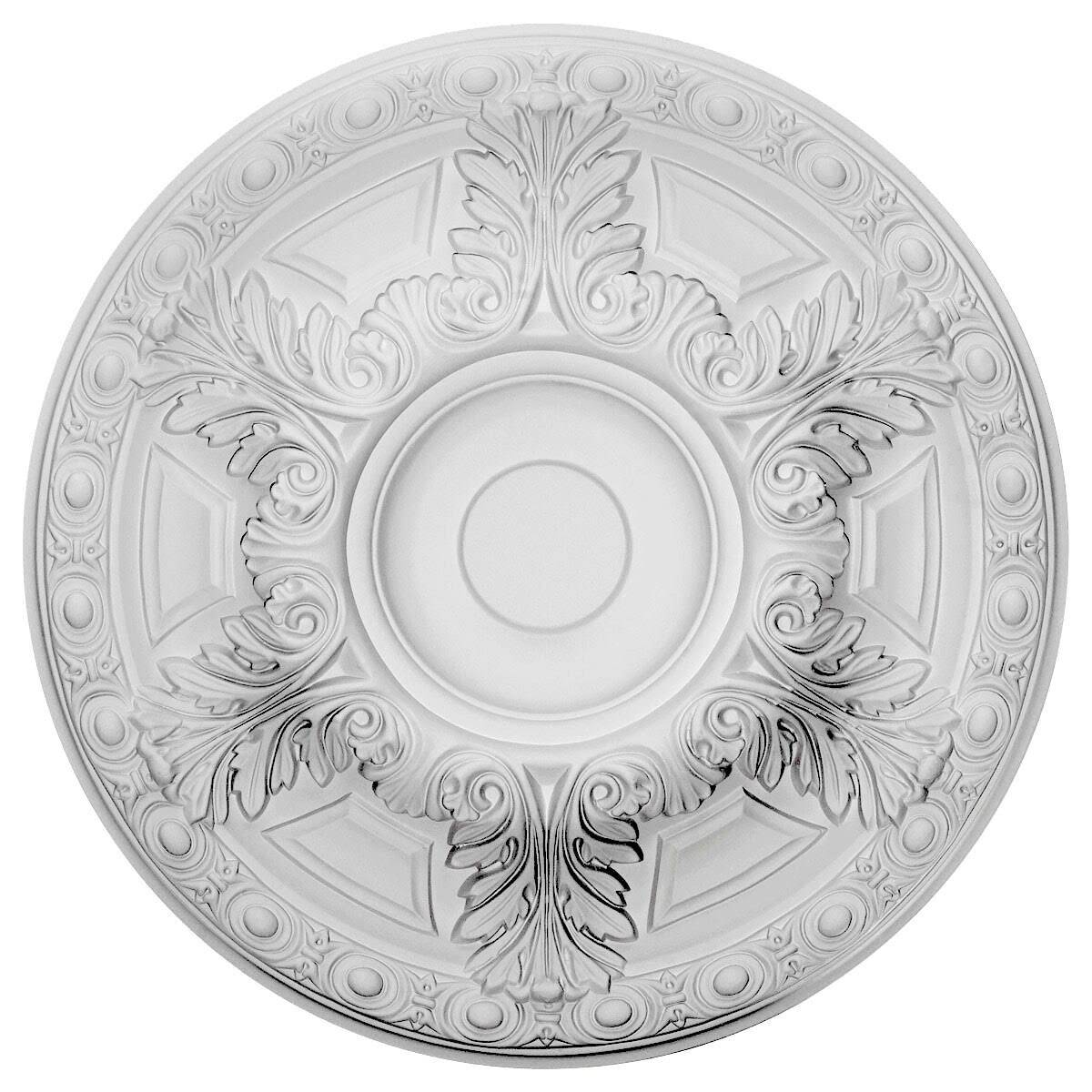 23 1/2x22OD x 2 3/4x22P Hand-Painted Polished Copper Ceiling Medallion G503