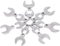 14 Piece SAE Jumbo Crowfoot Wrench Set with Storage Tray F553