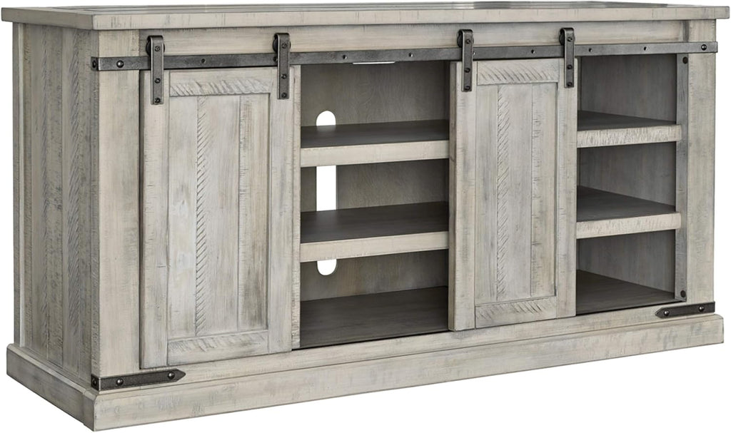 Large TV Stand Whitewash Y546554