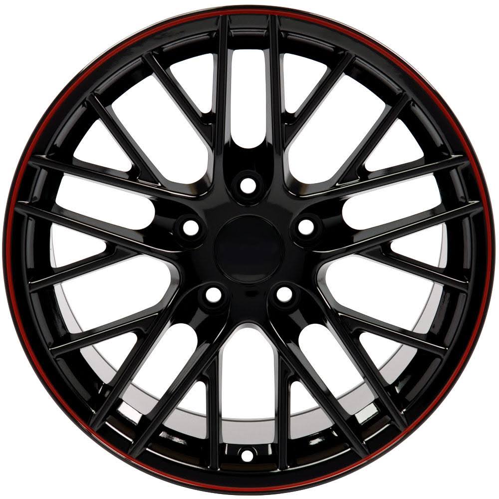 17 inch Gloss Black with Red Band 17x9.5 Rim P89195