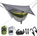 Red Double Camping Hammock with Mosquito Net and Rainfly V827