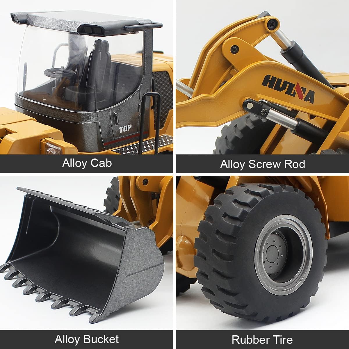 Remote Control 1/14 Scale Full Metal RC Construction Vehicle Toy with Light & Sound S6631