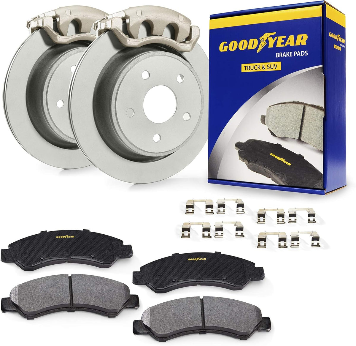 Front Brake Calipers Rotors Ceramic Pads X806