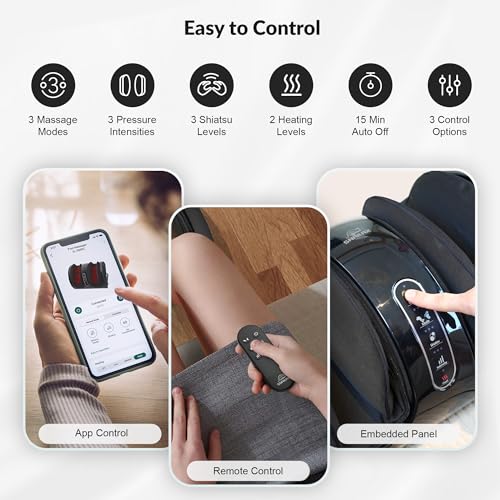 Foot Massager with Heat, Shiatsu Feet and Calf Massager Machine D874953