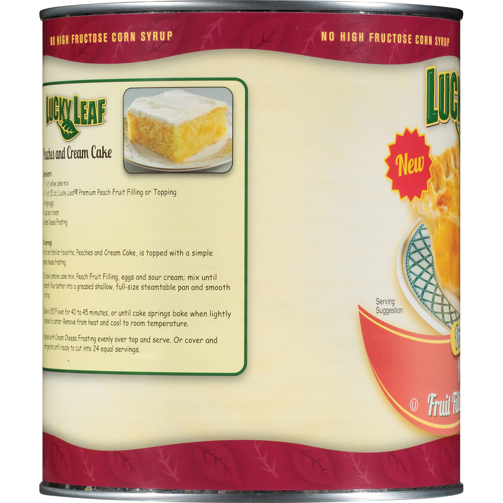 #10 Can Non-GMO Peach Pie Filling - 3/Case P189058