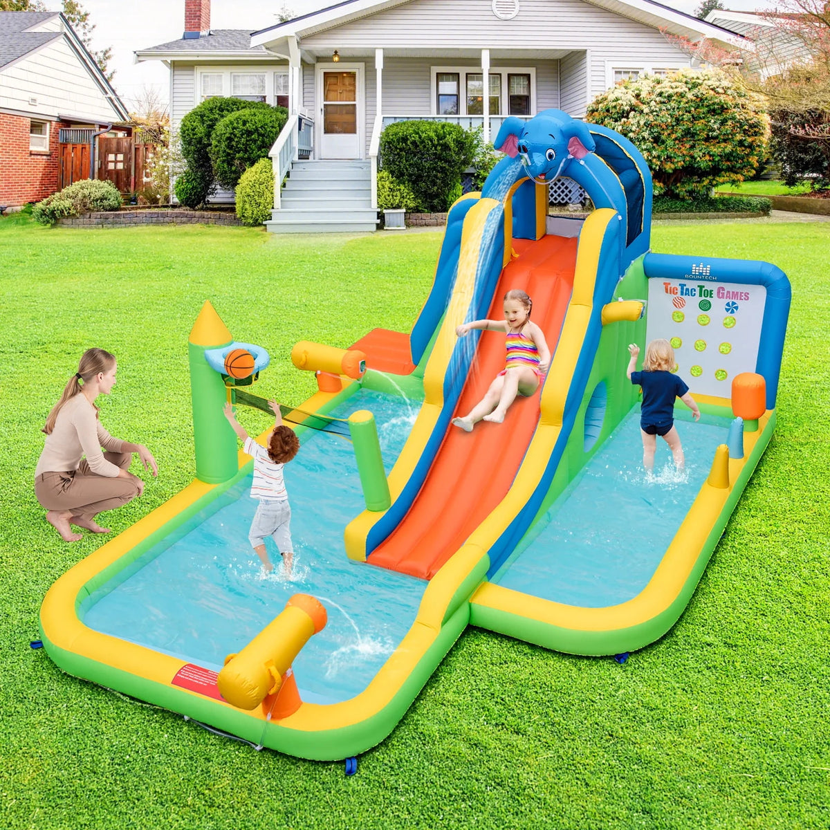 Inflatable Water Slide with Splash Pool Climbing Wall N844