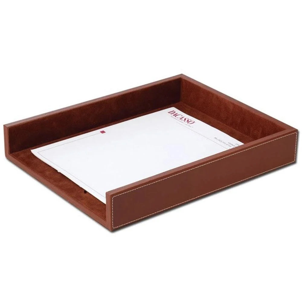 Rustic Brown Leather 7-Piece Desk Set F216