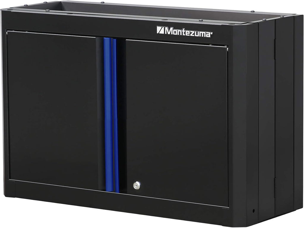30.5 x 12 Locking 2 Door Wall Cabinet with Black Powder Coat Finish T2858