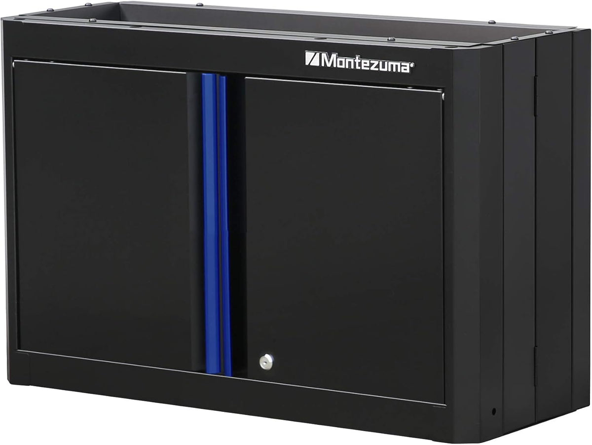 30.5 x 12 Locking 2 Door Wall Cabinet with Black Powder Coat Finish T2858