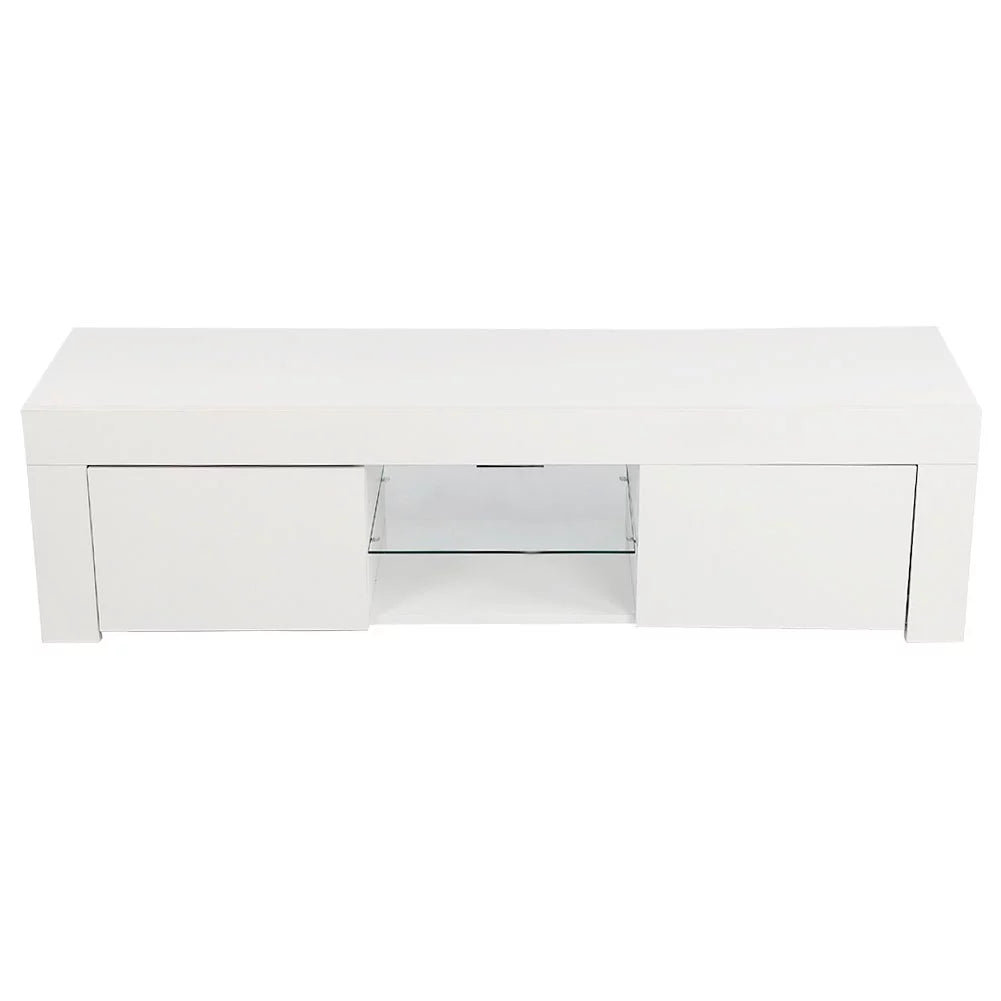 White TV Stand with LED A39317