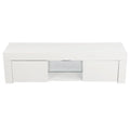 White TV Stand with LED A39317
